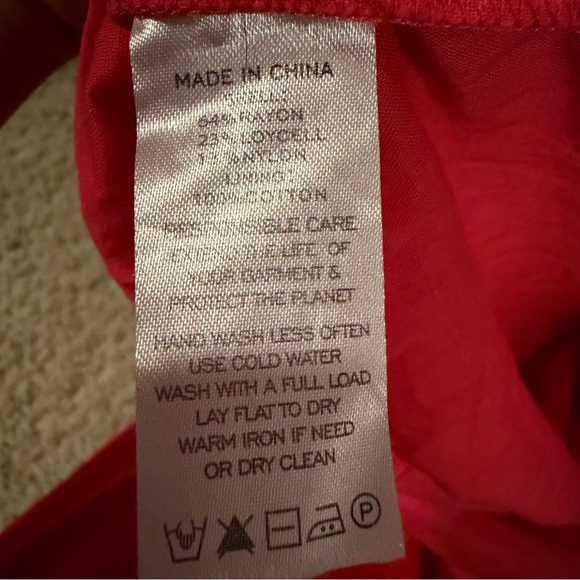 HILL HOUSE Ellie Tonal Seersucker Ruffle Shoulder Tiered Nap Dress, Watermelon - Picture 6 of 9